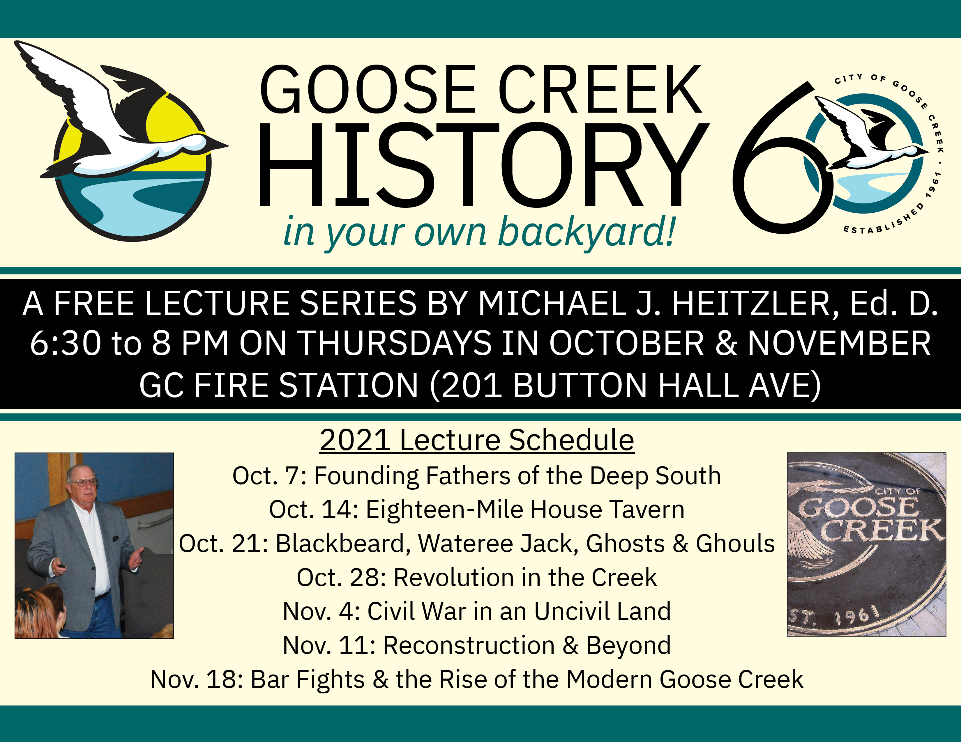 History lecture flier
