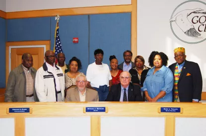 Mayor with Goose Creek NAACP members