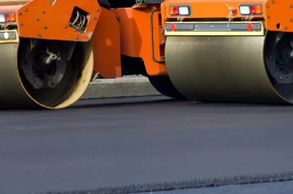 road being paved