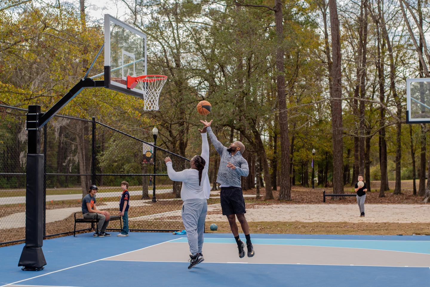 basketball game at Central Creek Park