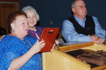 people attending history lecture