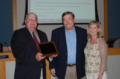 Mayor Heitzler with Doug and Sarah Quinn