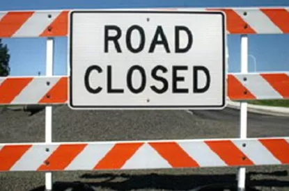 Road Closed sign