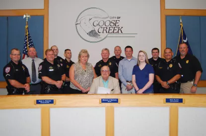 Cop Stop Proclamation Signing