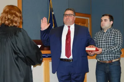 Greg Habib at swearing in