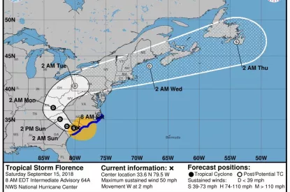 Saturday hurricane map