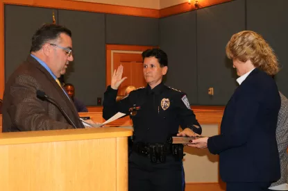 Chief Roscoe swearing in