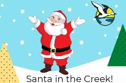 Santa in the Creek 