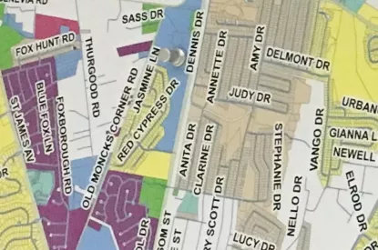 Planning and Zoning map