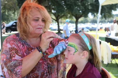 face painting at fall festival