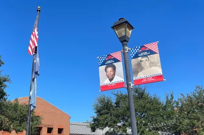 Veterans Banners on display