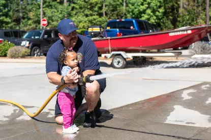 Young girl at GCFD Open House