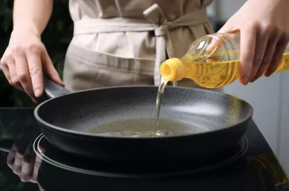 cooking oil in pan