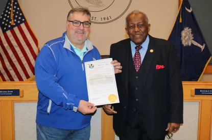 Mayor Habib and John Matthews